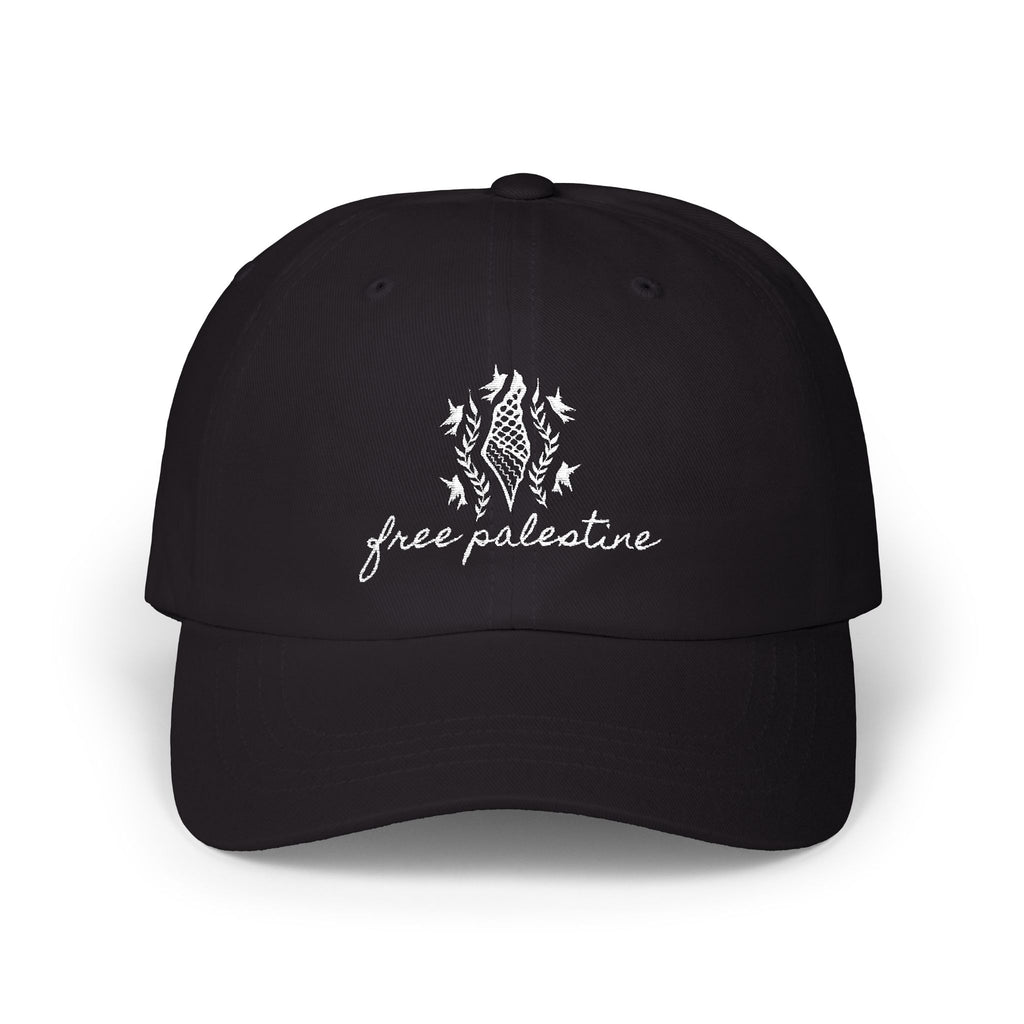 Eman's Free Palestine Embroidered Cap (Black)