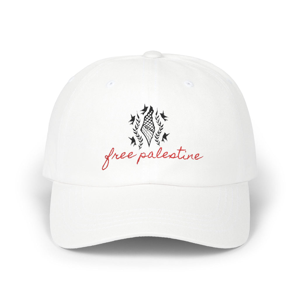 Eman's Free Palestine Embroidered Hat (White)