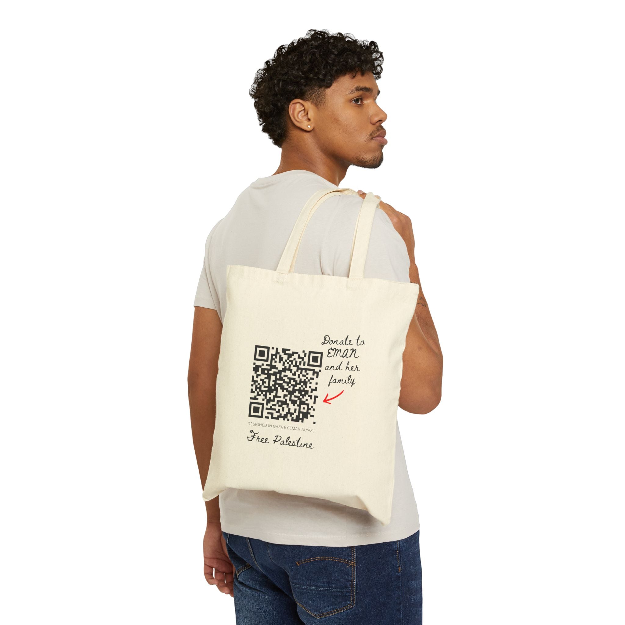 Eman's Gaza QR tote