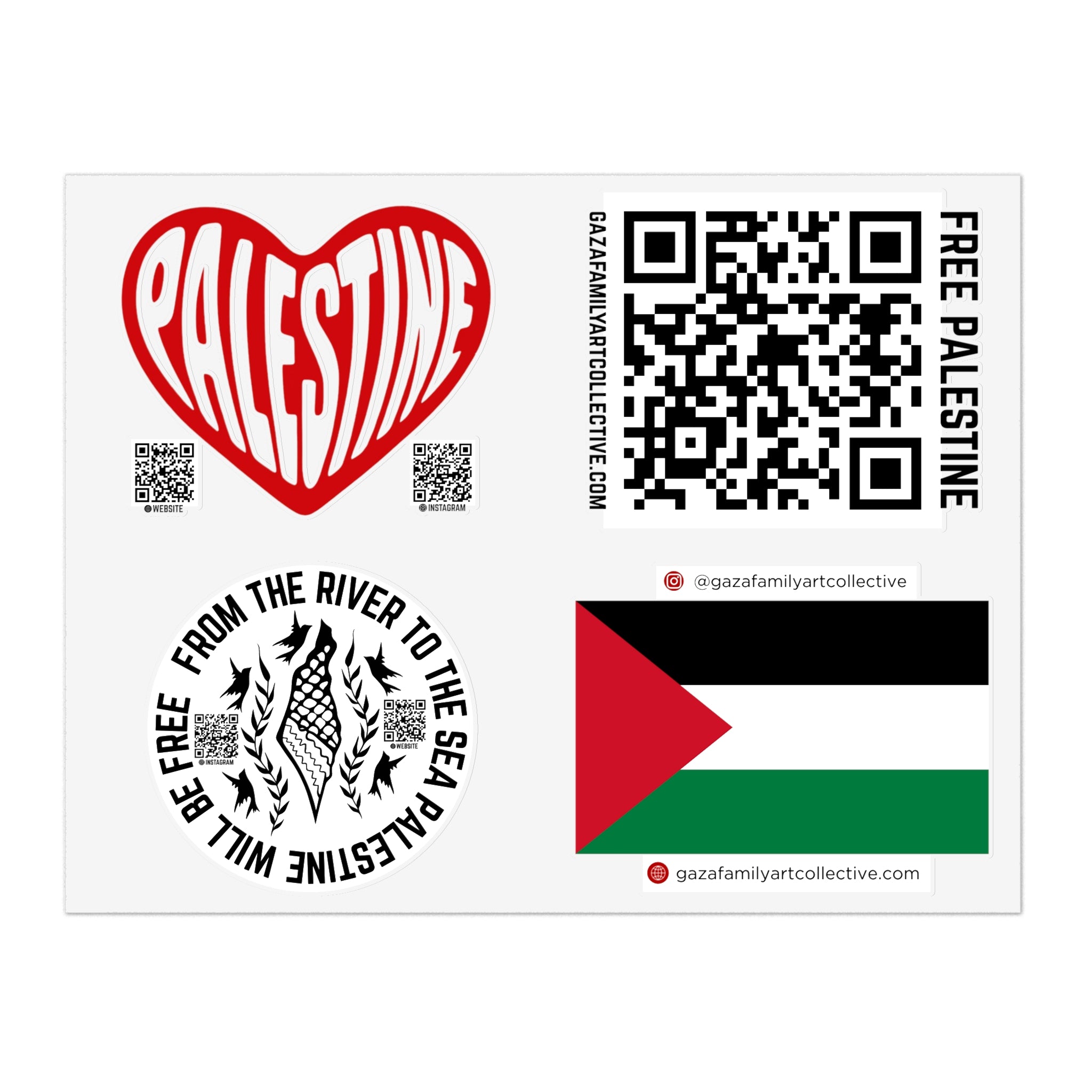 Free Palestine Sticker Sheet