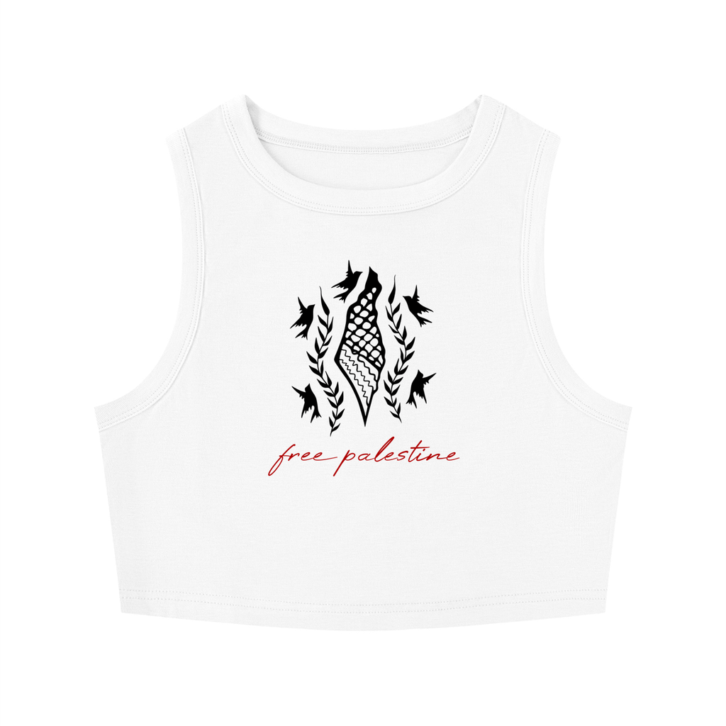 Free Palestine Crop Tank Top