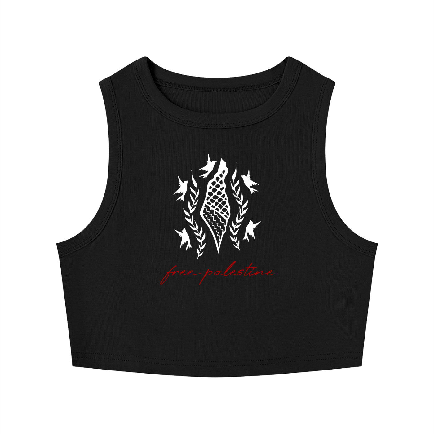 Free Palestine Crop Tank Top
